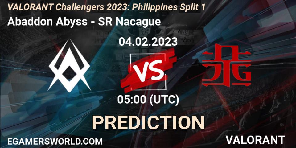Abaddon Abyss - SR Nacague: ennuste. 04.02.23, VALORANT, VALORANT Challengers 2023: Philippines Split 1