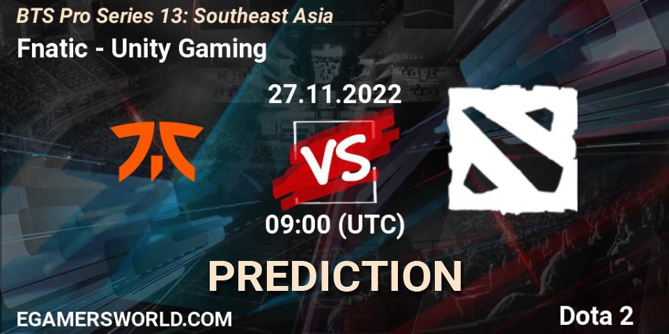Fnatic - Unity Gaming: ennuste. 04.12.22, Dota 2, BTS Pro Series 13: Southeast Asia
