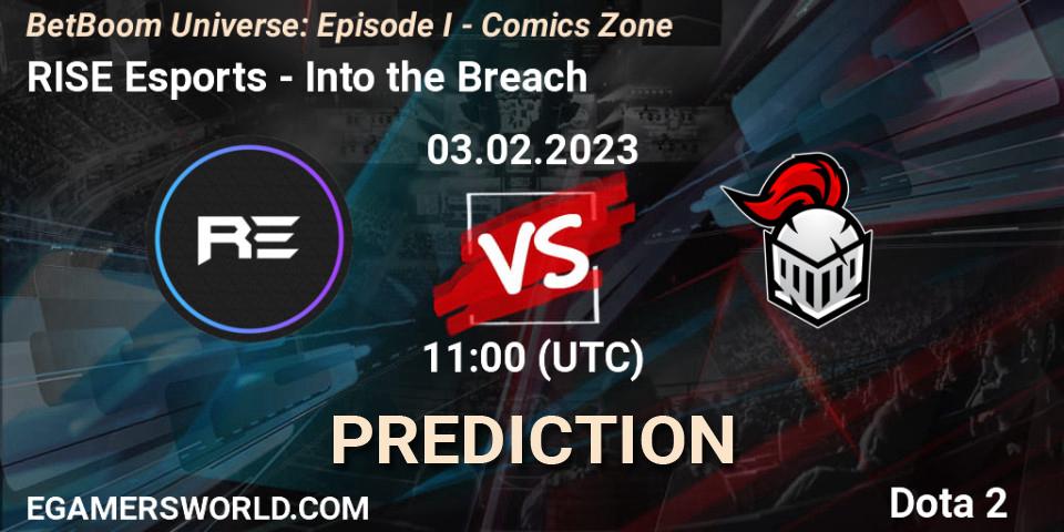 RISE Esports - Into the Breach: ennuste. 03.02.23, Dota 2, BetBoom Universe: Episode I - Comics Zone