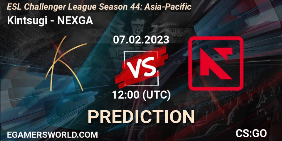 Kintsugi - NEXGA: ennuste. 10.02.23, CS2 (CS:GO), ESL Challenger League Season 44: Asia-Pacific