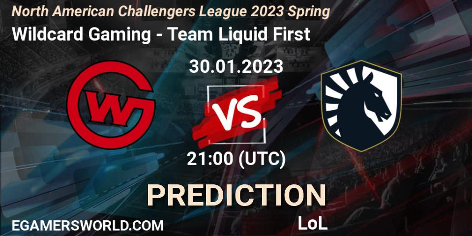 Wildcard Gaming - Team Liquid First: ennuste. 30.01.23, LoL, NACL 2023 Spring - Group Stage