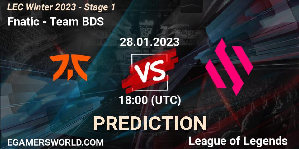 Fnatic - Team BDS: ennuste. 28.01.23, LoL, LEC Winter 2023 - Stage 1