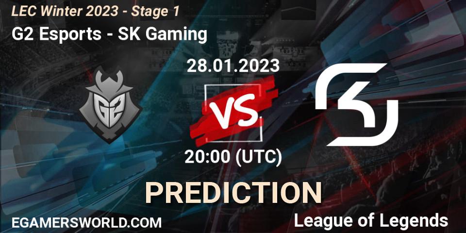 G2 Esports - SK Gaming: ennuste. 28.01.23, LoL, LEC Winter 2023 - Stage 1