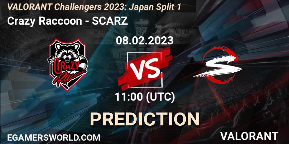 Crazy Raccoon - SCARZ: ennuste. 08.02.23, VALORANT, VALORANT Challengers 2023: Japan Split 1