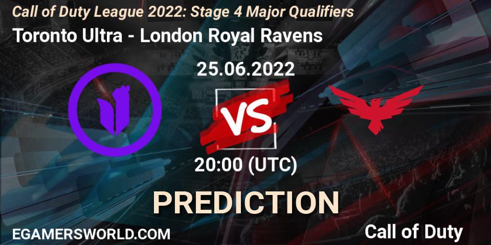 Toronto Ultra - London Royal Ravens: ennuste. 25.06.22, Call of Duty, Call of Duty League 2022: Stage 4