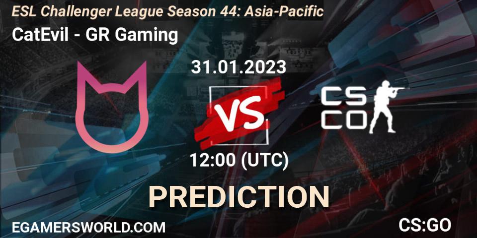 CatEvil - GR Gaming: ennuste. 31.01.23, CS2 (CS:GO), ESL Challenger League Season 44: Asia-Pacific
