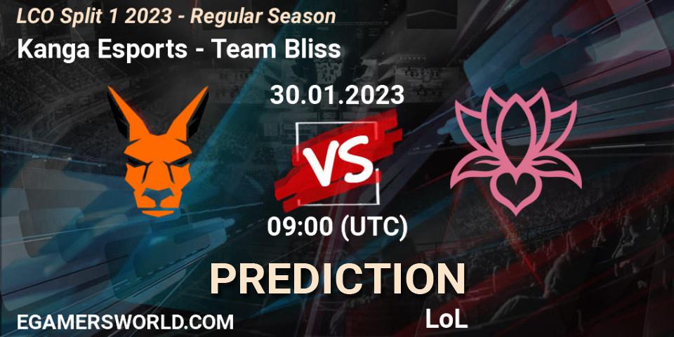 Kanga Esports - Team Bliss: ennuste. 30.01.23, LoL, LCO Split 1 2023 - Regular Season