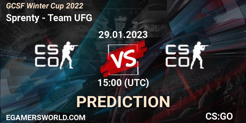 Sprenty - Team UFG: ennuste. 29.01.23, CS2 (CS:GO), GCSF Winter Cup 2022