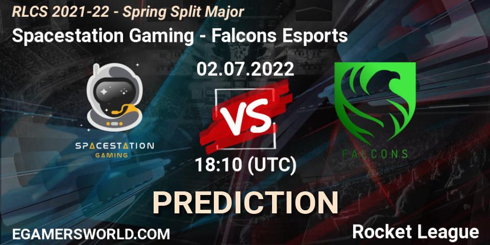 Spacestation Gaming - Falcons Esports: ennuste. 02.07.22, Rocket League, RLCS 2021-22 - Spring Split Major