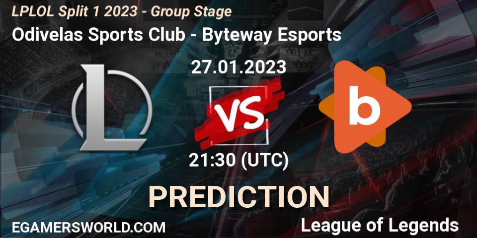 Odivelas Sports Club - Byteway Esports: ennuste. 27.01.23, LoL, LPLOL Split 1 2023 - Group Stage