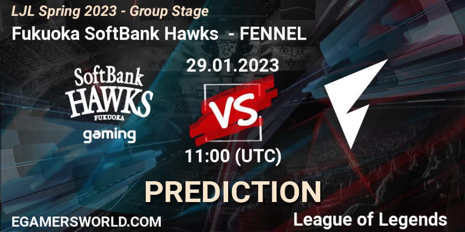Fukuoka SoftBank Hawks - FENNEL: ennuste. 29.01.23, LoL, LJL Spring 2023 - Group Stage