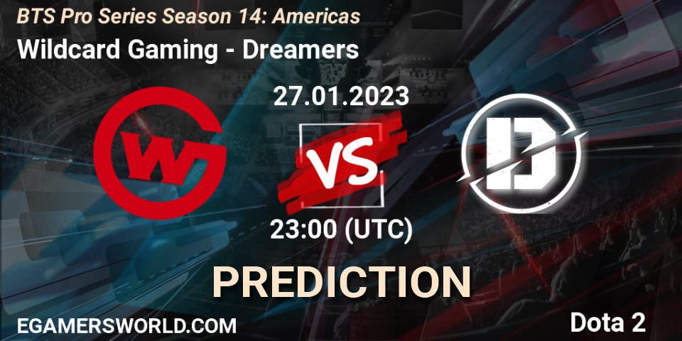 Wildcard Gaming - Dreamers: ennuste. 29.01.23, Dota 2, BTS Pro Series Season 14: Americas