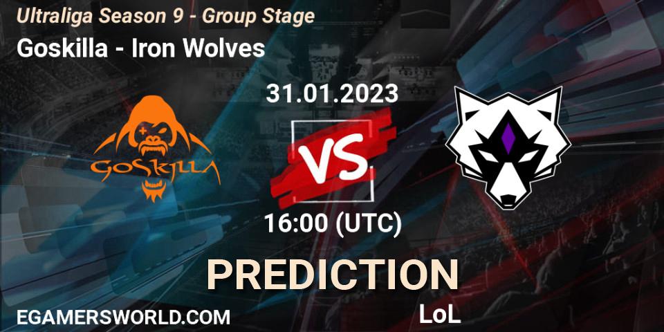 Goskilla - Iron Wolves: ennuste. 31.01.23, LoL, Ultraliga Season 9 - Group Stage
