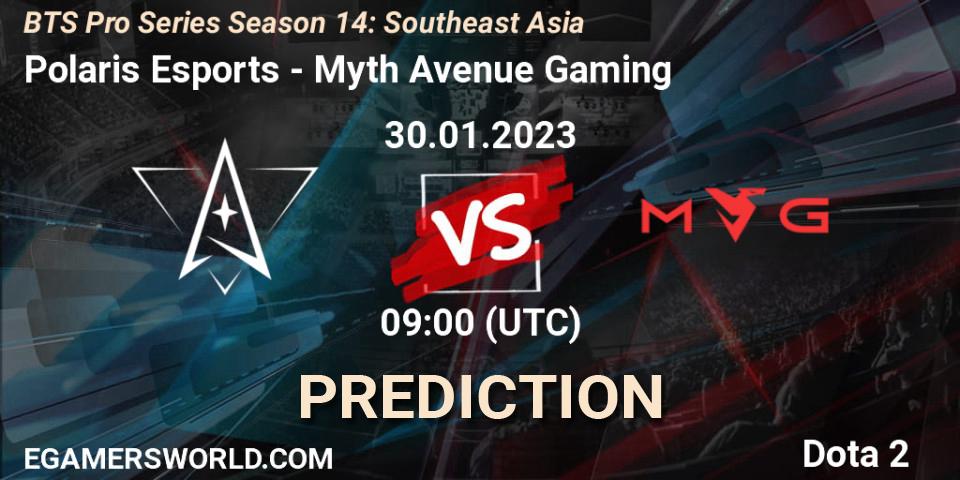 Polaris Esports - Myth Avenue Gaming: ennuste. 30.01.23, Dota 2, BTS Pro Series Season 14: Southeast Asia