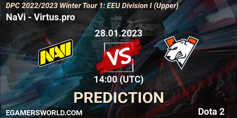 NaVi - Virtus.pro: ennuste. 28.01.23, Dota 2, DPC 2022/2023 Winter Tour 1: EEU Division I (Upper)