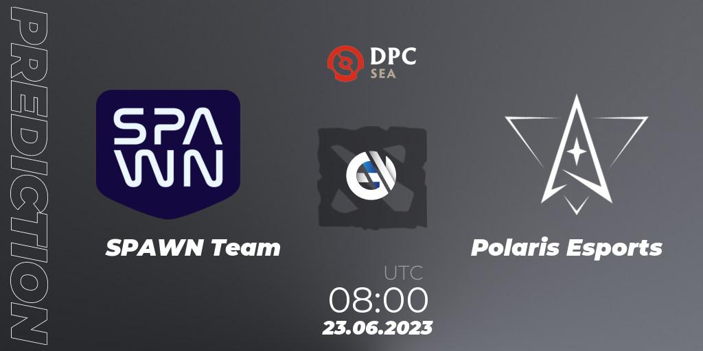 SPAWN Team - Polaris Esports: ennuste. 23.06.23, Dota 2, DPC 2023 Tour 3: SEA Division II (Lower)