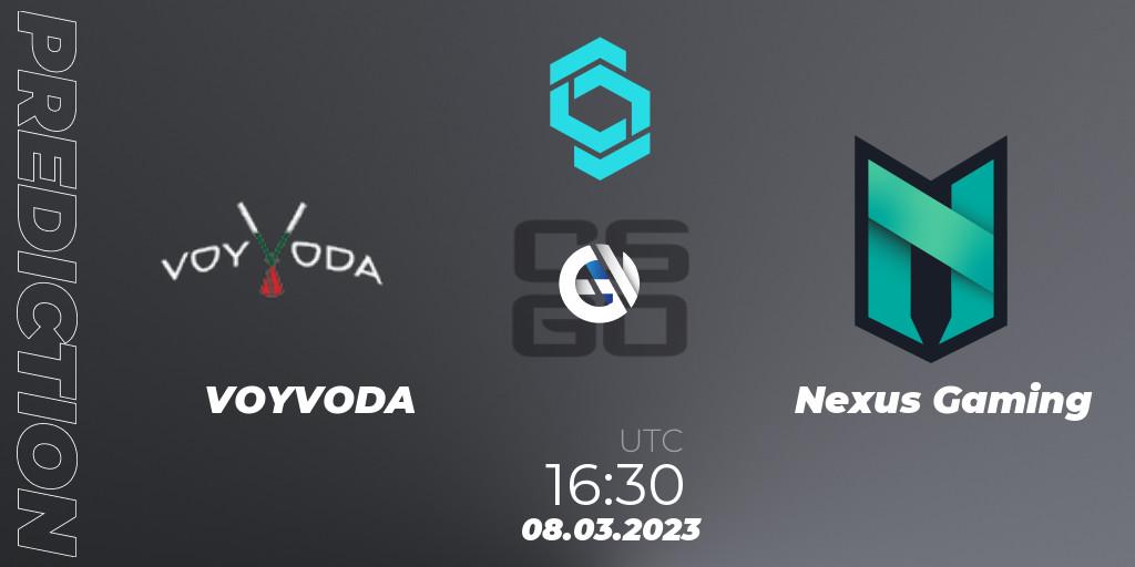 VOYVODA - Nexus Gaming: ennuste. 08.03.23, CS2 (CS:GO), CCT North Europe Series #4