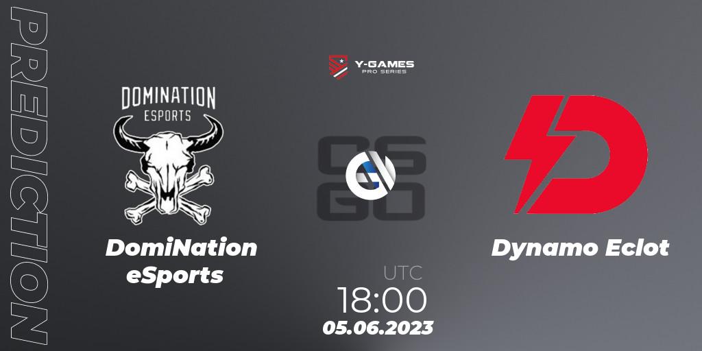DomiNation eSports - Dynamo Eclot: ennuste. 05.06.23, CS2 (CS:GO), Y-Games PRO Series 2023