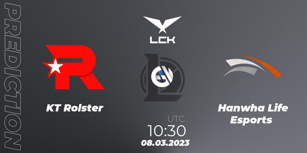 KT Rolster - Hanwha Life Esports: ennuste. 08.03.23, LoL, LCK Spring 2023 - Group Stage