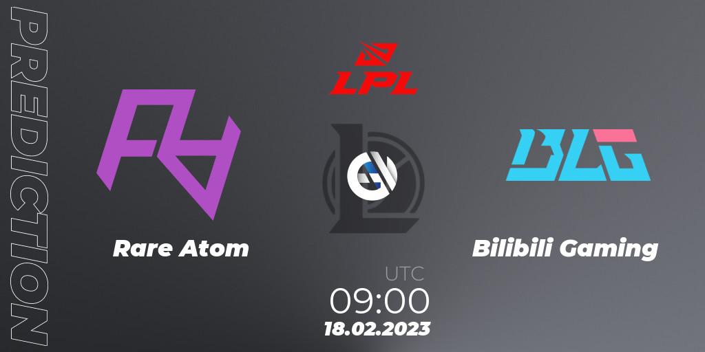 Rare Atom - Bilibili Gaming: ennuste. 18.02.23, LoL, LPL Spring 2023 - Group Stage