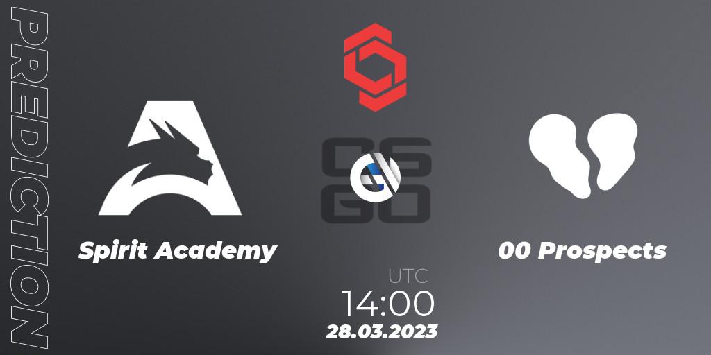 Spirit Academy - 00 Prospects: ennuste. 28.03.23, CS2 (CS:GO), CCT Central Europe Series #5