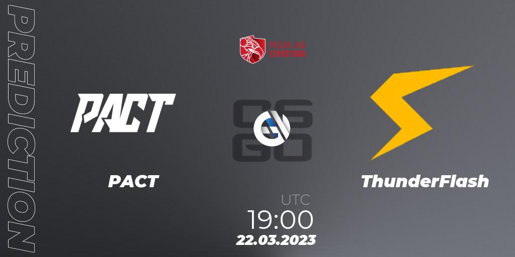 PACT - ThunderFlash: ennuste. 22.03.23, CS2 (CS:GO), Polska Liga Esportowa 2023: Split #1
