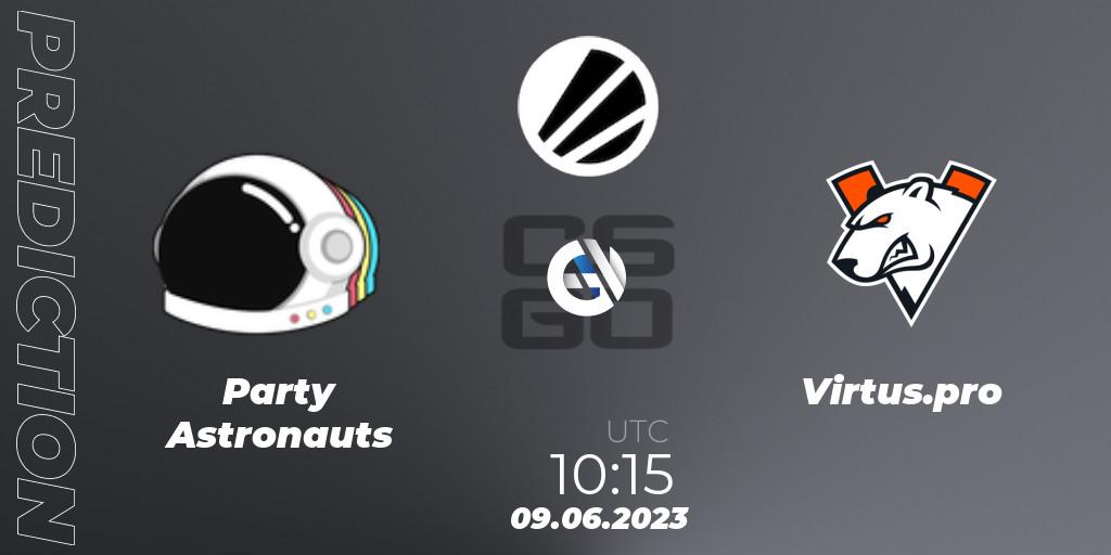 Party Astronauts - Virtus.pro: ennuste. 09.06.23, CS2 (CS:GO), ESL Challenger Katowice 2023
