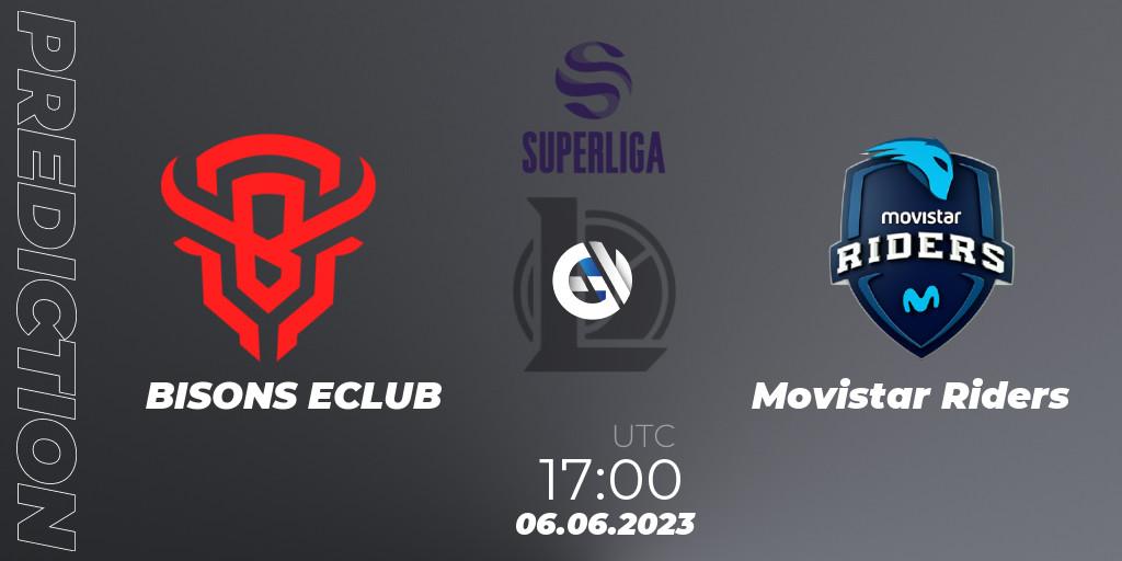 BISONS ECLUB - Movistar Riders: ennuste. 06.06.23, LoL, Superliga Summer 2023 - Group Stage