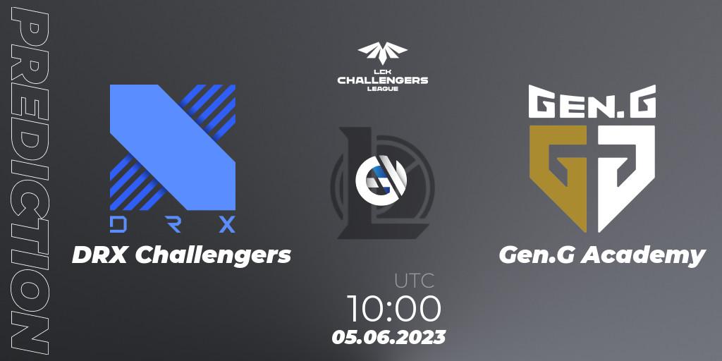 DRX Challengers - Gen.G Academy: ennuste. 05.06.23, LoL, LCK Challengers League 2023 Summer - Group Stage