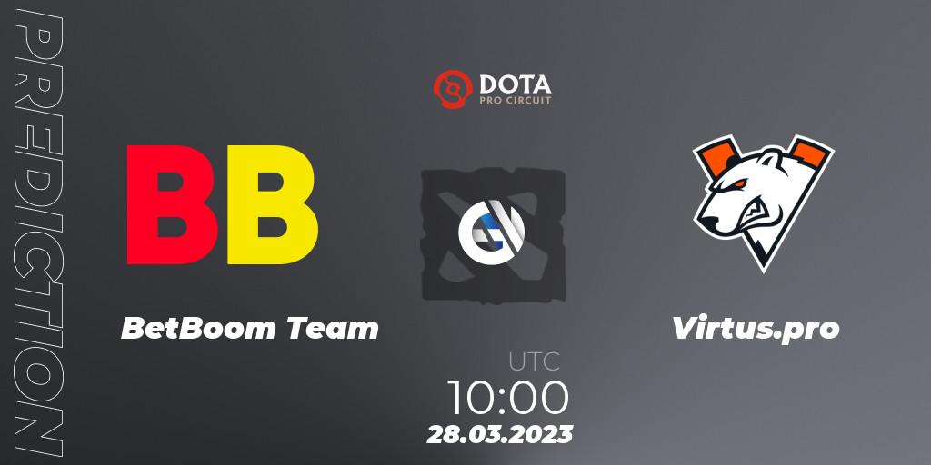 BetBoom Team - Virtus.pro: ennuste. 28.03.23, Dota 2, DPC 2023 Tour 2: EEU Division I (Upper)