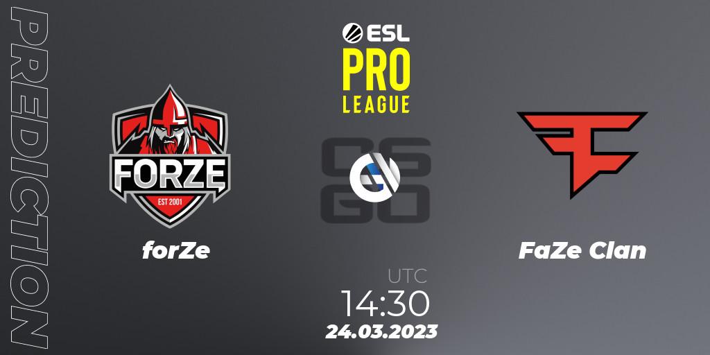 forZe - FaZe Clan: ennuste. 24.03.23, CS2 (CS:GO), ESL Pro League Season 17