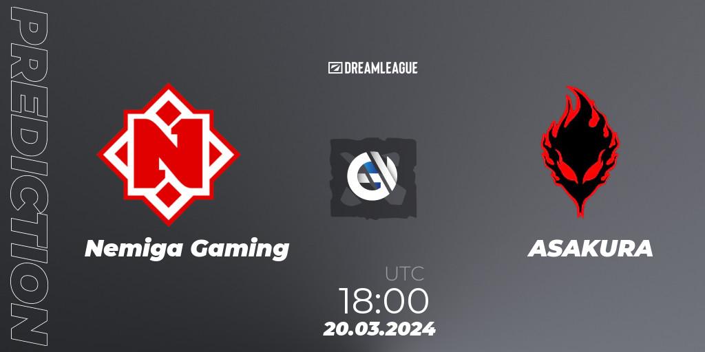 Nemiga Gaming - ASAKURA: ennuste. 20.03.24, Dota 2, DreamLeague Season 23: Eastern Europe Closed Qualifier