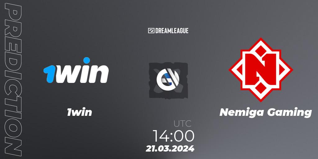 1win - Nemiga Gaming: ennuste. 21.03.24, Dota 2, DreamLeague Season 23: Eastern Europe Closed Qualifier