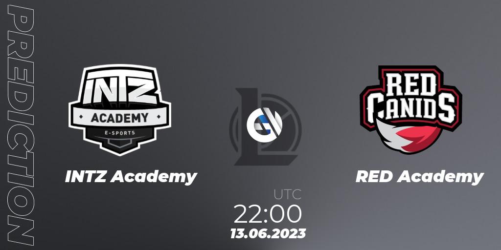 INTZ Academy - RED Academy: ennuste. 13.06.23, LoL, CBLOL Academy Split 2 2023 - Group Stage