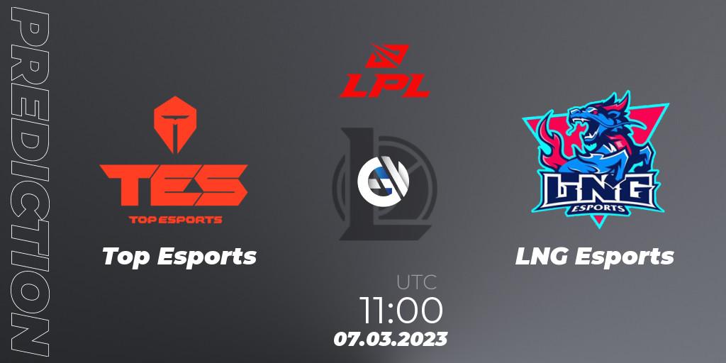 Top Esports - LNG Esports: ennuste. 07.03.23, LoL, LPL Spring 2023 - Group Stage