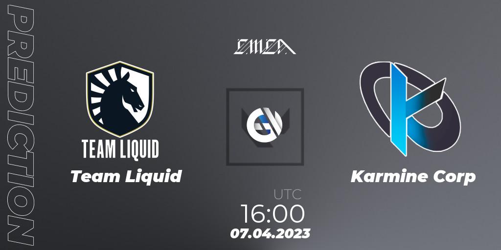 Team Liquid - Karmine Corp: ennuste. 07.04.23, VALORANT, VCT 2023: EMEA League - Regular Season