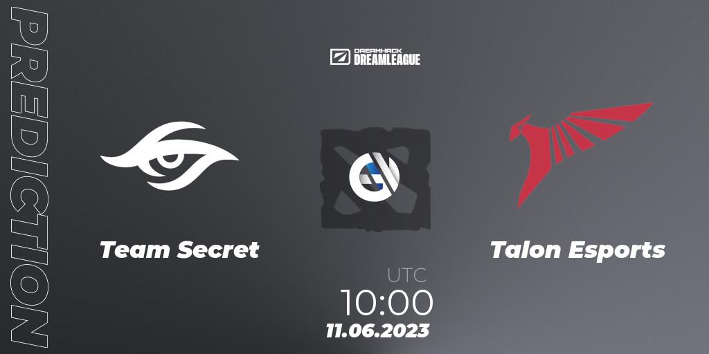 Team Secret - Talon Esports: ennuste. 11.06.23, Dota 2, DreamLeague Season 20 - Group Stage 1