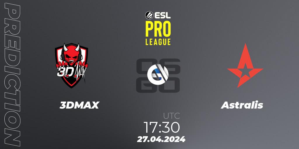 3DMAX - Astralis: ennuste. 27.04.24, CS2 (CS:GO), ESL Pro League Season 19