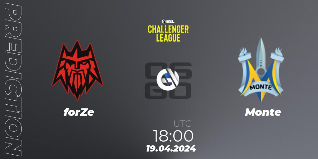 forZe - Monte: ennuste. 19.04.24, CS2 (CS:GO), ESL Challenger League Season 47: Europe