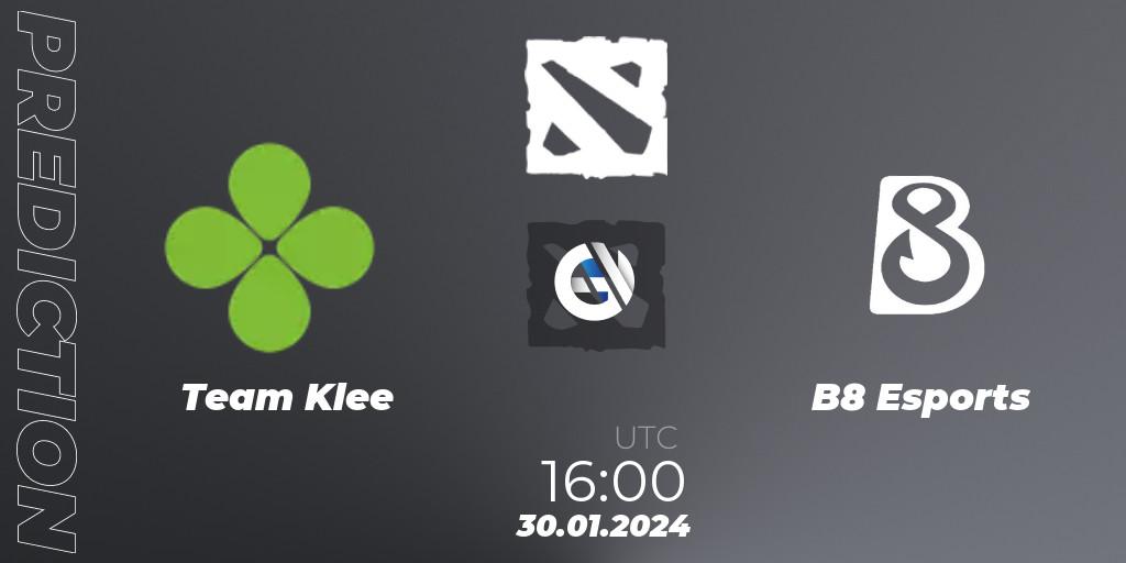 Team Klee - B8 Esports: ennuste. 30.01.24, Dota 2, European Pro League Season 16