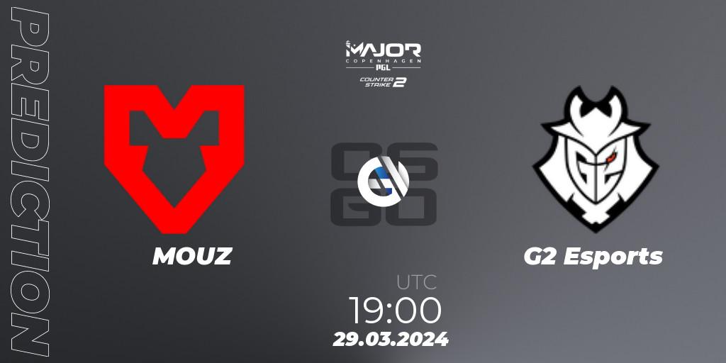 MOUZ - G2 Esports: ennuste. 29.03.24, CS2 (CS:GO), PGL CS2 Major Copenhagen 2024