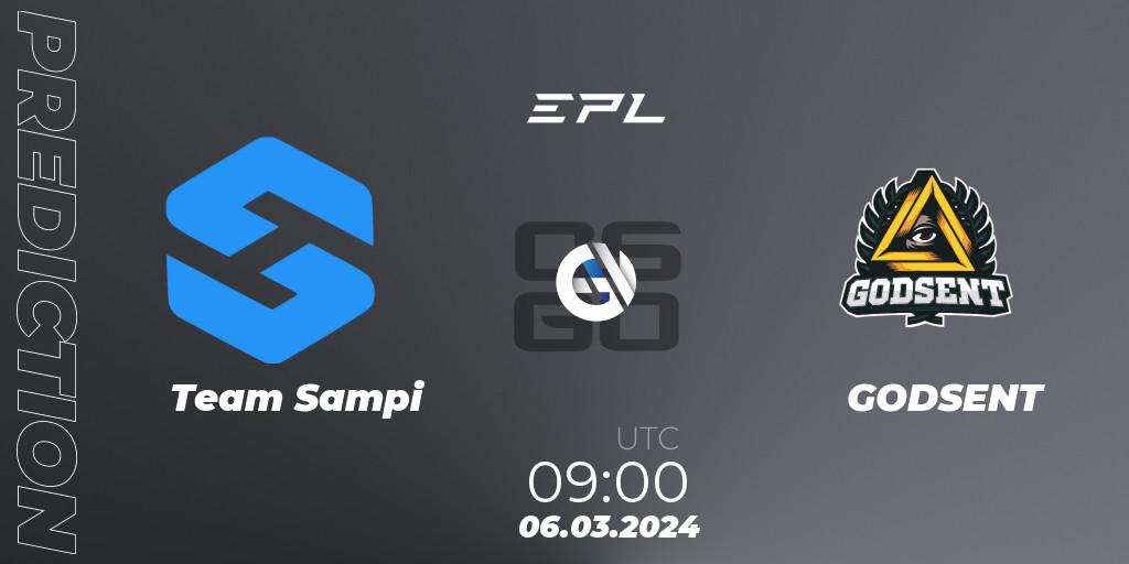 Team Sampi - GODSENT: ennuste. 06.03.24, CS2 (CS:GO), European Pro League Season 14