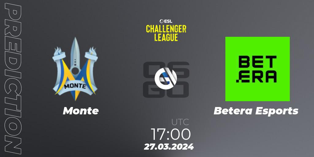 Monte - Betera Esports: ennuste. 28.03.24, CS2 (CS:GO), ESL Challenger League Season 47: Europe